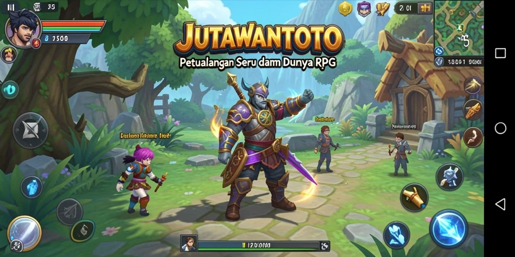 Tampilan gameplay RPG JUTAWANTOTO yang epik dan mengasyikkan.