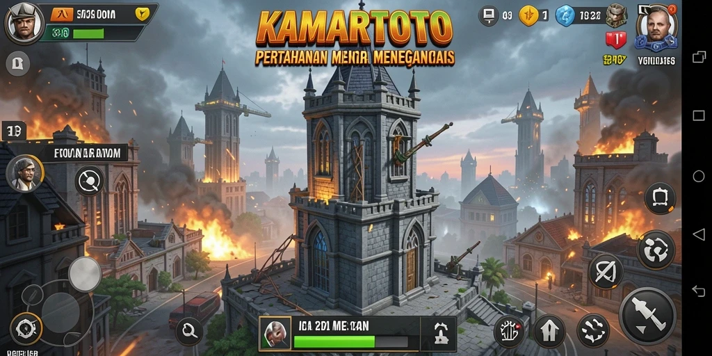 Tampilan gameplay KAMARTOTO di Tower Defense yang menarik dan interaktif.