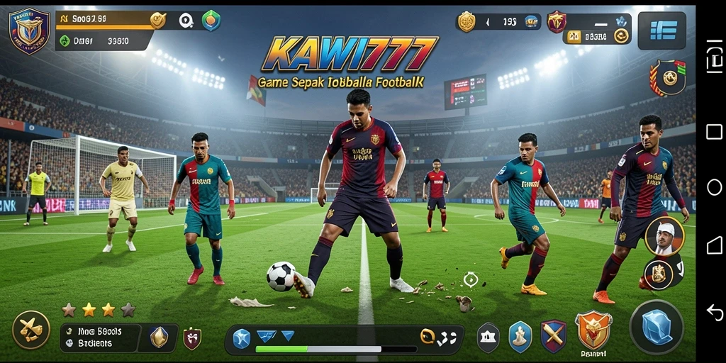 Tampilan gameplay sepak bola yang mendebarkan dari KAWI777.
