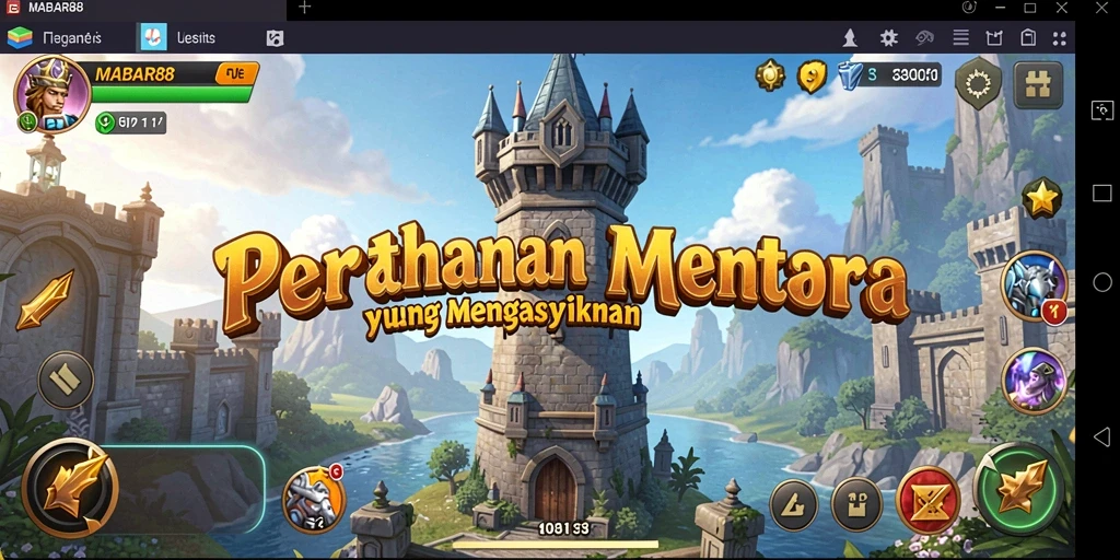 Tangkapan layar MABAR88 menampilkan aksi mendebarkan dalam permainan Tower Defense.