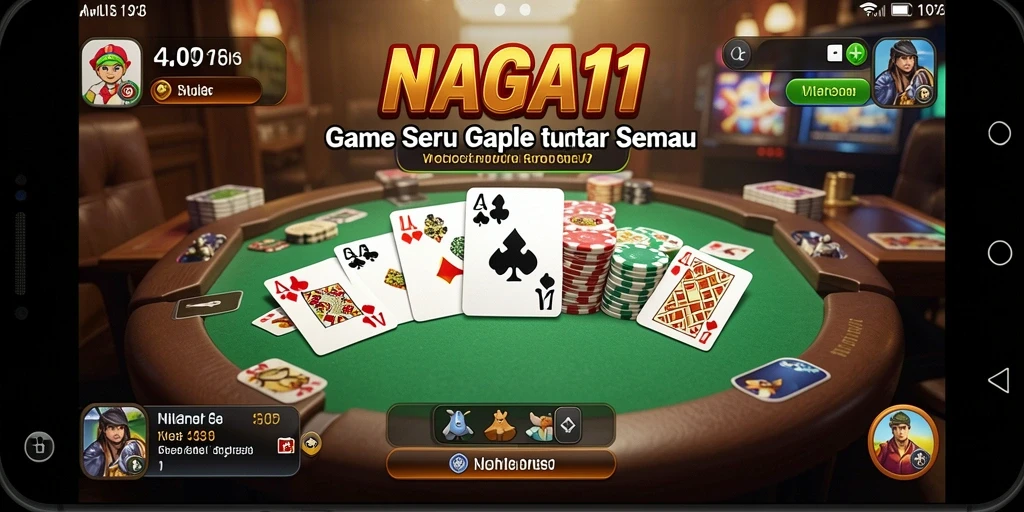 Tampilan gameplay NAGA11 dengan semua fitur menarik Gaple.