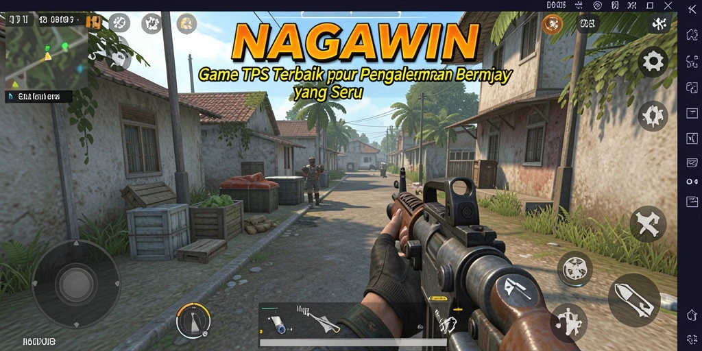 Tampilan gameplay NAGAWIN dengan aksi seru dan grafis yang menawan.