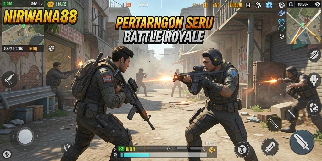 Tampilan menegangkan dalam pertarungan Battle Royale.