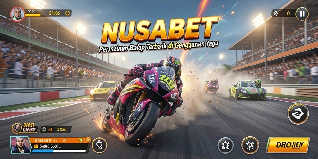 Screenshot NUSABET menampilkan aksi balap yang mendebarkan dan grafis yang menakjubkan.