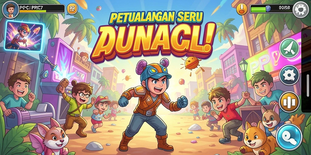 Tampilan gameplay seru dan penuh aksi di PCPC7.