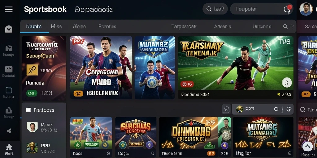 Tampilan gameplay menarik dan interaktif di PP7 untuk taruhan olahraga.