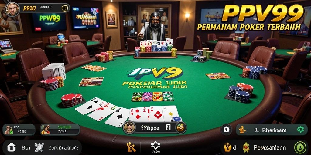 Tampilan screenshot PPV99 yang menunjukkan aksi Poker yang mendebarkan.