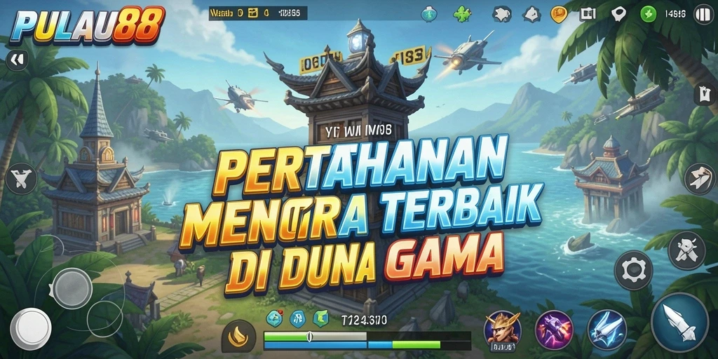 Tampilan gameplay PULAU88 menunjukkan strategi menara yang mendebarkan.