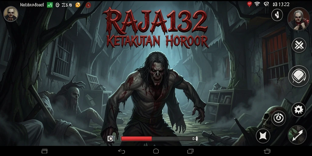Screenshot menampilkan suasana mencekam dalam gameplay RAJA132.