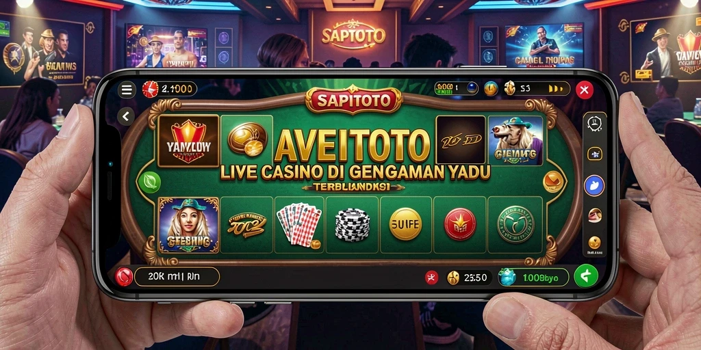 Screenshot gameplay SAPITOTO dengan dealer langsung yang menarik.