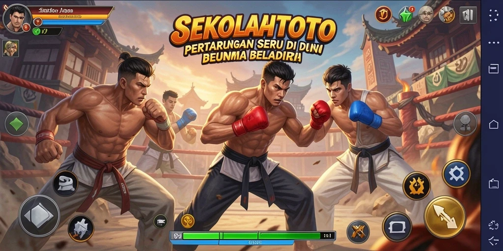 Tangkapan layar menampilkan aksi pertarungan mendebarkan di SEKOLAHTOTO.