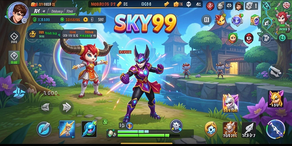 Tampilan aplikasi SKY99 dengan fitur utilitas yang lengkap.