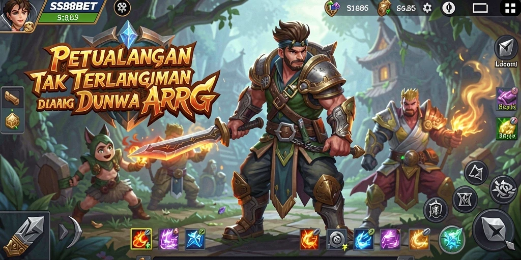 Tampilan gameplay SS88BET yang mendebarkan dalam petualangan ARPG.