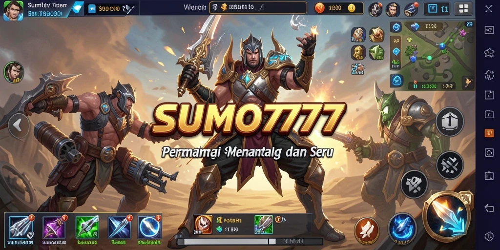 Tampilan gameplay SUMO777 yang intens dan memukau.