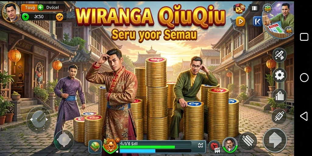Screenshot gameplay QiuQiu yang mendebarkan di WIRANAGA.