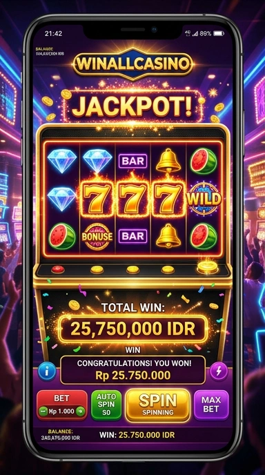 Screenshot fitur permainan menarik dalam aplikasi winallcasino.